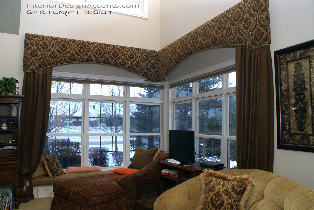 Cornice Window Treatments with Drapery Panels | Interior Home Decor